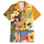 Happy Lei Day Family Matching Short Sleeve Bodycon Dress and Hawaiian Shirt Hula Girl Polynesian Flower Kakau Pattern