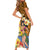 Happy Lei Day Family Matching Short Sleeve Bodycon Dress and Hawaiian Shirt Hula Girl Polynesian Flower Kakau Pattern