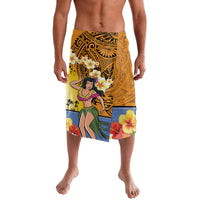 Happy Lei Day Lavalava Hula Girl Polynesian Flower Kakau Pattern LT03 Yellow - Polynesian Pride
