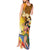 Happy Lei Day Tank Maxi Dress Hula Girl Polynesian Flower Kakau Pattern