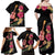 Ukulele mix Polynesian Flower Family Matching Off Shoulder Maxi Dress and Hawaiian Shirt Hawaiian Tribal Pattern