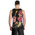 Ukulele mix Polynesian Flower Men Tank Top Hawaiian Tribal Pattern