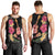 Ukulele mix Polynesian Flower Men Tank Top Hawaiian Tribal Pattern