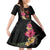 Hawaiian Flower and Tribal Turtle Family Matching Off The Shoulder Long Sleeve Dress and Hawaiian Shirt Colorful Style