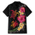 Hawaiian Flower and Tribal Turtle Family Matching Off The Shoulder Long Sleeve Dress and Hawaiian Shirt Colorful Style