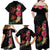 Hawaiian Flower and Tribal Turtle Family Matching Off Shoulder Maxi Dress and Hawaiian Shirt Colorful Style