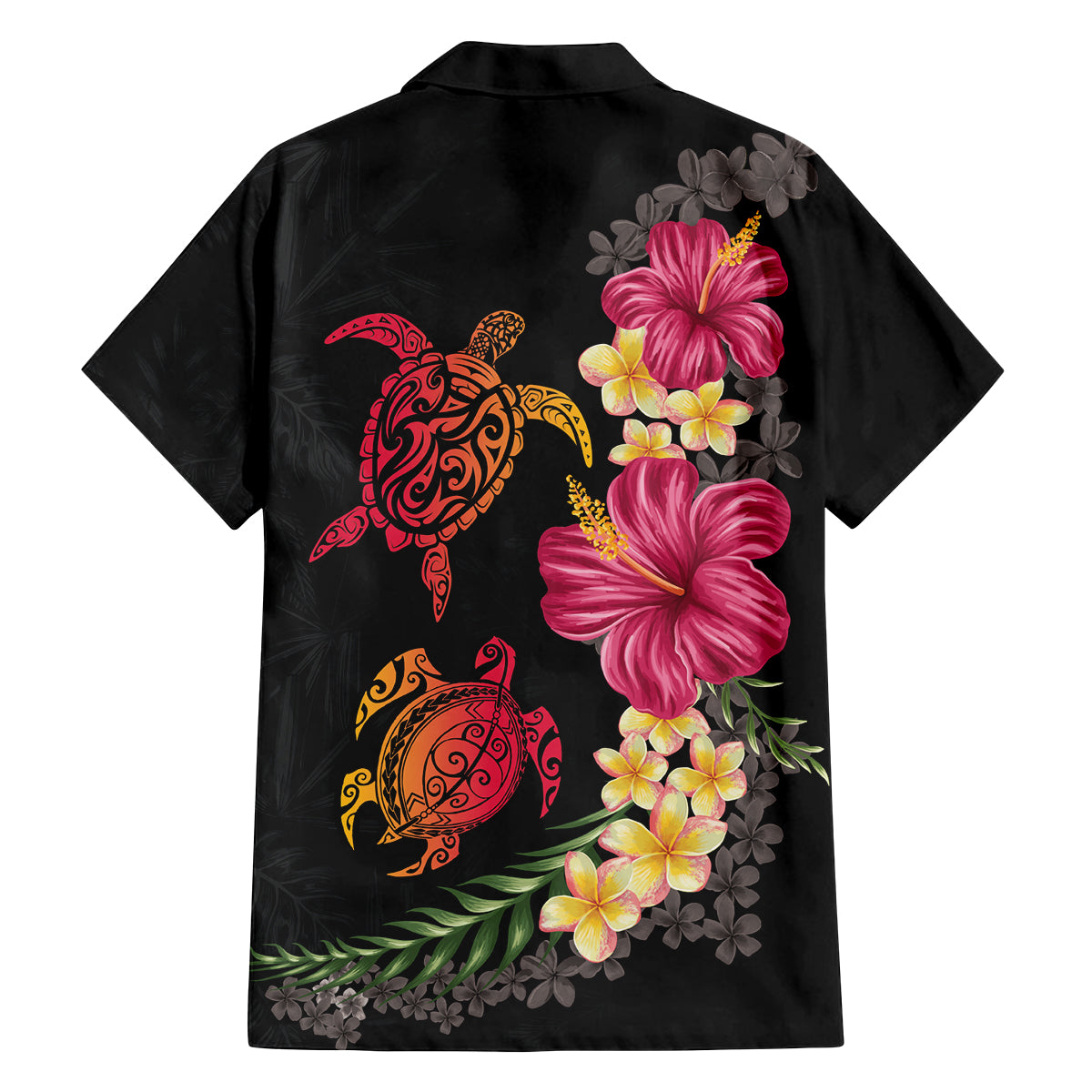 Hawaiian Flower and Tribal Turtle Family Matching Summer Maxi Dress and Hawaiian Shirt Colorful Style LT03 - Polynesian Pride