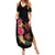 Hawaiian Flower and Tribal Turtle Family Matching Summer Maxi Dress and Hawaiian Shirt Colorful Style