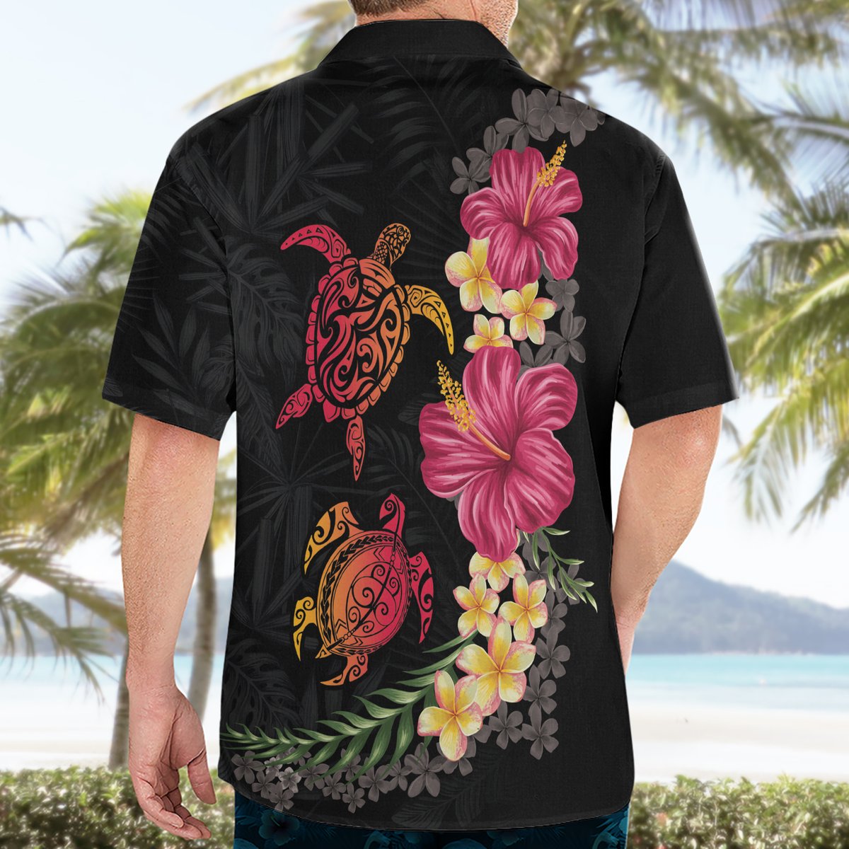 Hawaiian Flower and Tribal Turtle Hawaiian Shirt Colorful Style LT03 - Polynesian Pride