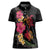 Hawaiian Flower and Tribal Turtle Women Polo Shirt Colorful Style