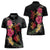 Hawaiian Flower and Tribal Turtle Women Polo Shirt Colorful Style