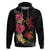 Hawaiian Flower and Tribal Turtle Zip Hoodie Colorful Style