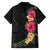 Hawaiian Plumeria and Hibiscus Family Matching Off Shoulder Short Dress and Hawaiian Shirt Colorful Style