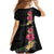 Hawaiian Plumeria and Hibiscus Family Matching Short Sleeve Bodycon Dress and Hawaiian Shirt Colorful Style