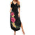 Hawaiian Plumeria and Hibiscus Family Matching Summer Maxi Dress and Hawaiian Shirt Colorful Style