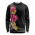 Hawaiian Plumeria and Hibiscus Long Sleeve Shirt Colorful Style