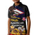 American Samoa Fue and Kava Bowl Kid Polo Shirt Plumeria and Polynesian Pattern