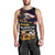 American Samoa Fue and Kava Bowl Men Tank Top Plumeria and Polynesian Pattern