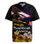 American Samoa Fue and Kava Bowl Rugby Jersey Plumeria and Polynesian Pattern