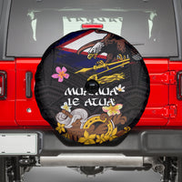 American Samoa Fue and Kava Bowl Spare Tire Cover Plumeria and Polynesian Pattern LT03 - Polynesian Pride