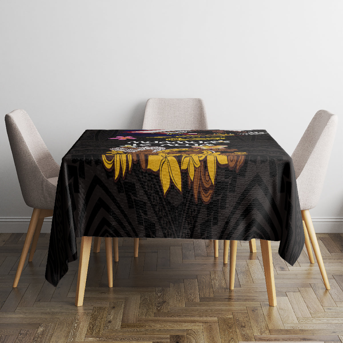 American Samoa Fue and Kava Bowl Tablecloth Plumeria and Polynesian Pattern LT03 - Polynesian Pride