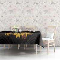 American Samoa Fue and Kava Bowl Tablecloth Plumeria and Polynesian Pattern LT03 - Polynesian Pride