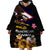 American Samoa Fue and Kava Bowl Wearable Blanket Hoodie Plumeria and Polynesian Pattern