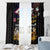 American Samoa Fue and Kava Bowl Window Curtain Plumeria and Polynesian Pattern