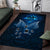 New Zealand Matariki Area Rug Maori Pattern and Kiwi Bird Haka Dance Sky Night