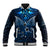 New Zealand Matariki Baseball Jacket Maori Pattern and Kiwi Bird Haka Dance Sky Night