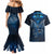 New Zealand Matariki Couples Matching Mermaid Dress and Hawaiian Shirt Maori Pattern and Kiwi Bird Haka Dance Sky Night