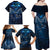 New Zealand Matariki Family Matching Off Shoulder Maxi Dress and Hawaiian Shirt Maori Pattern and Kiwi Bird Haka Dance Sky Night