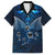 New Zealand Matariki Family Matching Short Sleeve Bodycon Dress and Hawaiian Shirt Maori Pattern and Kiwi Bird Haka Dance Sky Night