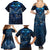 New Zealand Matariki Family Matching Summer Maxi Dress and Hawaiian Shirt Maori Pattern and Kiwi Bird Haka Dance Sky Night