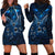 New Zealand Matariki Hoodie Dress Maori Pattern and Kiwi Bird Haka Dance Sky Night