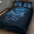 New Zealand Matariki Quilt Bed Set Maori Pattern and Kiwi Bird Haka Dance Sky Night