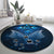 New Zealand Matariki Round Carpet Maori Pattern and Kiwi Bird Haka Dance Sky Night