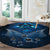 New Zealand Matariki Round Carpet Maori Pattern and Kiwi Bird Haka Dance Sky Night