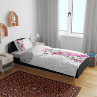Hawaii Tropical Leaves and Flowers Bedding Set Tribal Polynesian Pattern White Style LT03 - Polynesian Pride