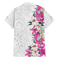 Hawaii Tropical Leaves and Flowers Hawaiian Shirt Tribal Polynesian Pattern White Style LT03 - Polynesian Pride