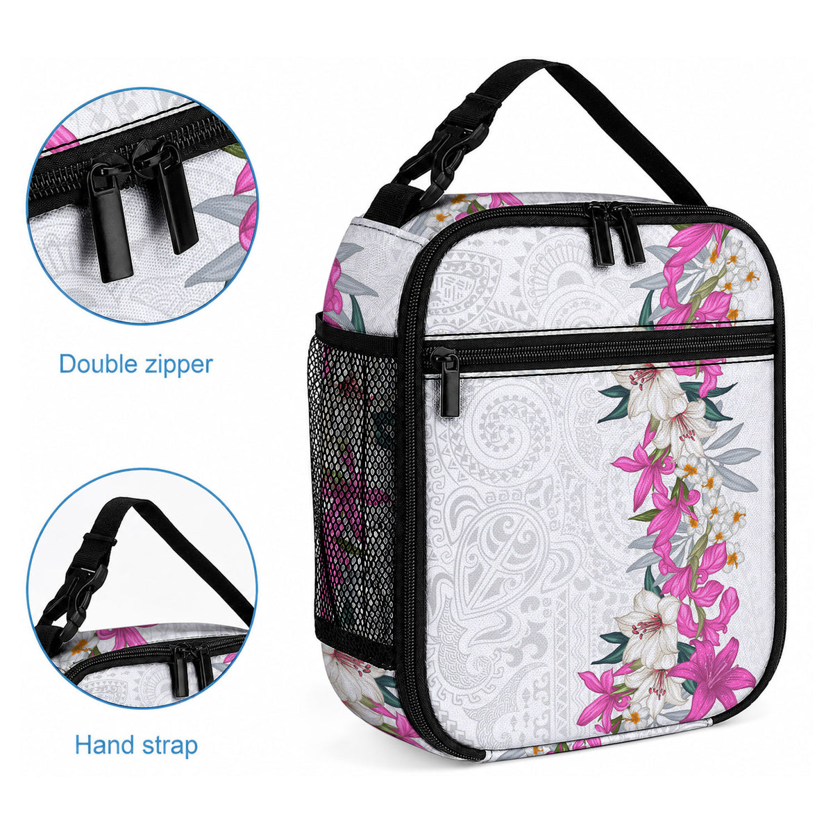 Hawaii Tropical Leaves and Flowers Lunch Bag