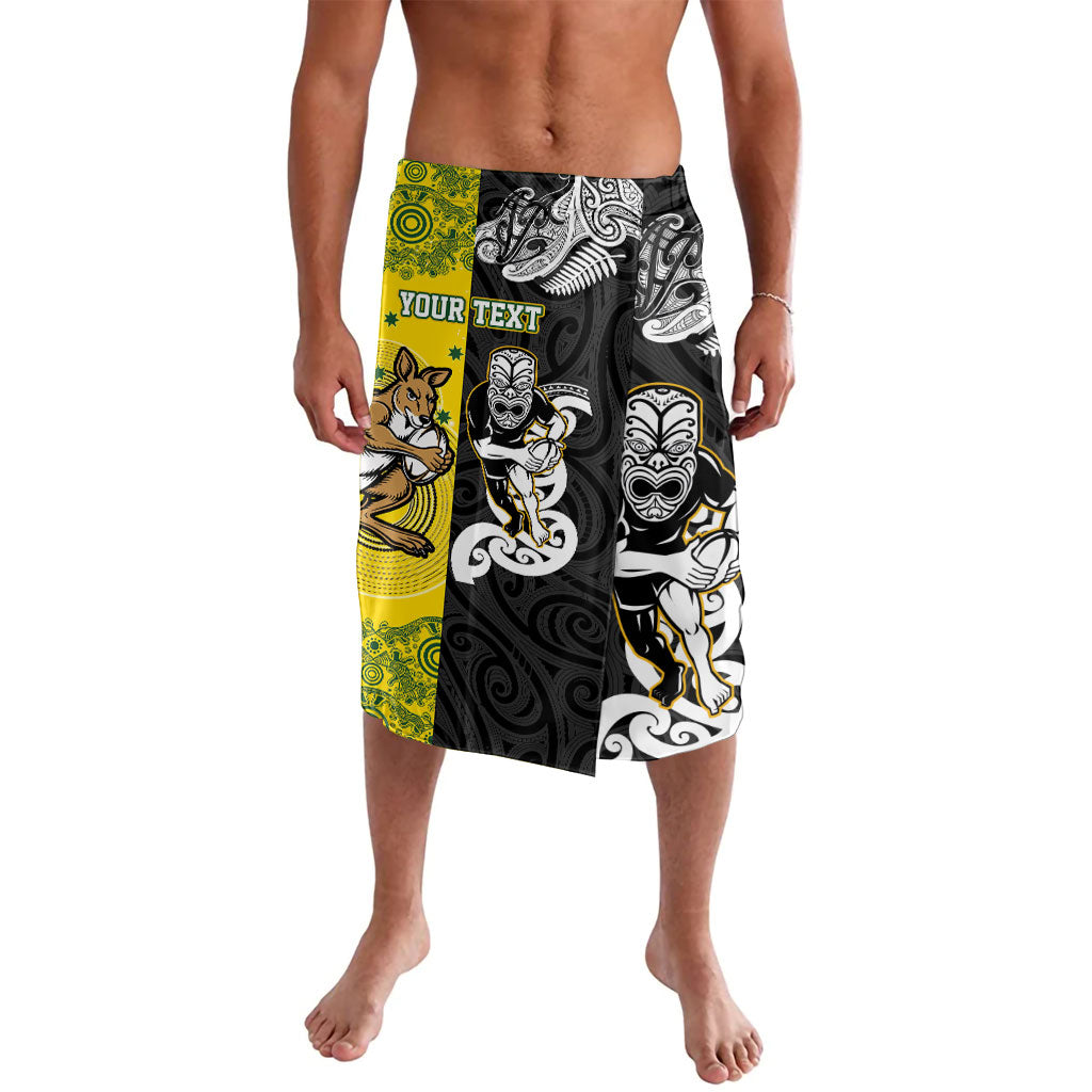 Aotearoa New Zealand and Australia Rugby Personalized Lavalava Maori Koru and Aboriginal Dot Art Cultural Heritage LT03 Multicolor - Polynesian Pride