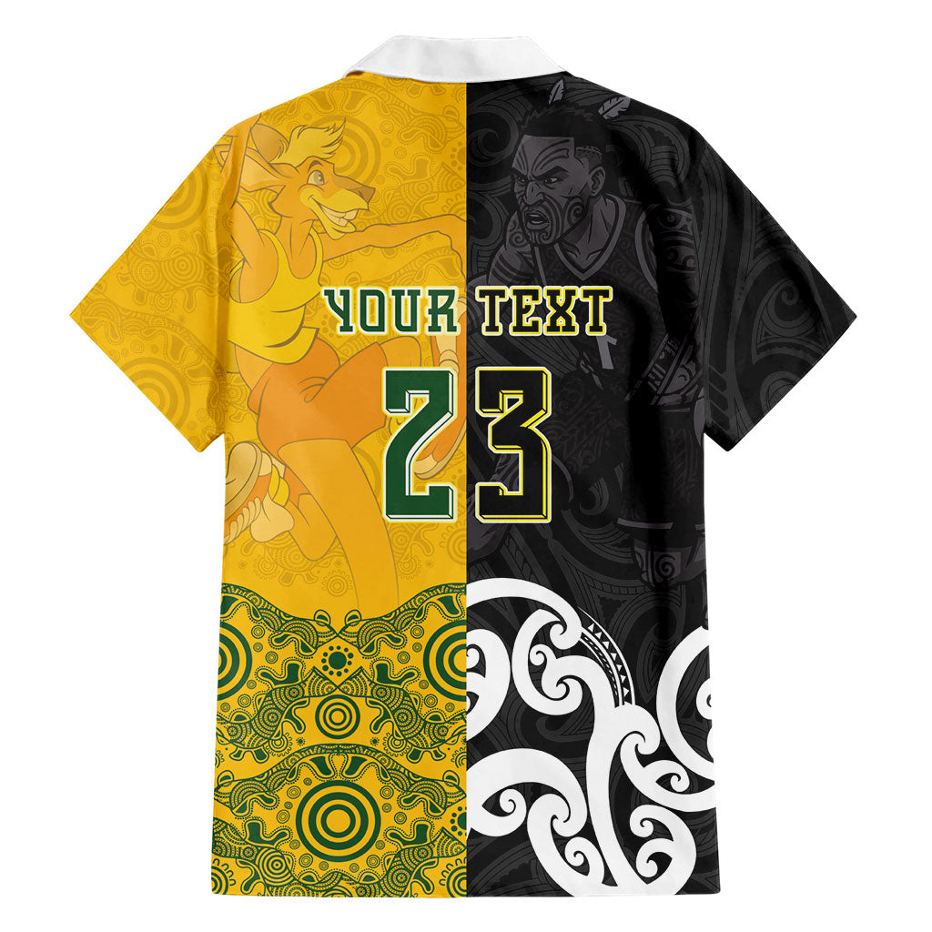 Aotearoa New Zealand And Australia Basketball Custom Hawaiian Shirt Maori Tribal Tattoo And Aboriginal Dot Art Heritage
