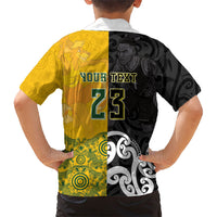 Aotearoa New Zealand And Australia Basketball Custom Hawaiian Shirt Maori Tribal Tattoo And Aboriginal Dot Art Heritage