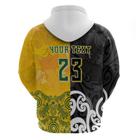 Aotearoa New Zealand And Australia Basketball Custom Hoodie Maori Tribal Tattoo And Aboriginal Dot Art Heritage