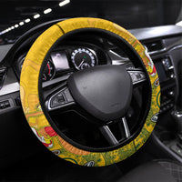 Aotearoa New Zealand And Australia Basketball Steering Wheel Cover Maori Tribal Tattoo And Aboriginal Dot Art Heritage