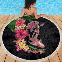 Hawaiian Tropical Plants Turtle and Shark Beach Blanket Polynesian Art Tattoo LT03 - Polynesian Pride
