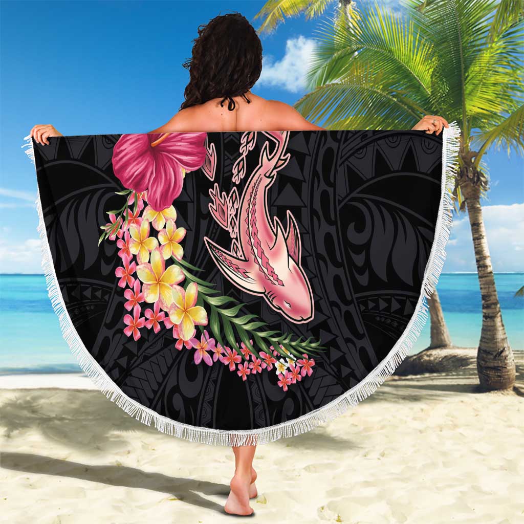 Hawaiian Tropical Plants Turtle and Shark Beach Blanket Polynesian Art Tattoo LT03 - Polynesian Pride