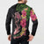 Hawaiian Tropical Plants Turtle and Shark Button Sweatshirt Polynesian Art Tattoo