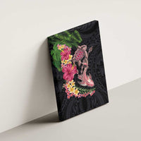 Hawaiian Tropical Plants Turtle and Shark Canvas Wall Art Polynesian Art Tattoo LT03 - Polynesian Pride